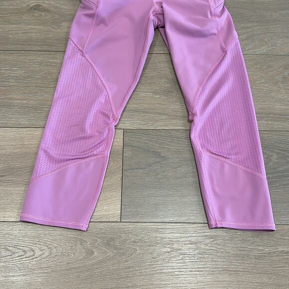 ATHLETA Violet Blush Mesh Contender High Rise Active Gym Yoga Running Capri XS - Picture 5 of 11